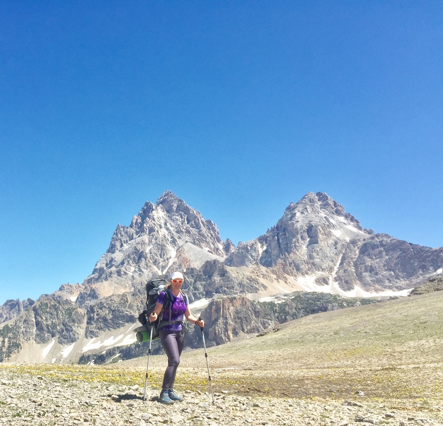 Ann hiking in the Grand Tetons, WY
