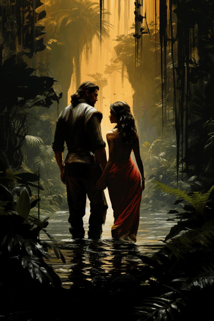 Sam and Dia battle a dark sorcerer in Poisoned Splinter by AJ Park.